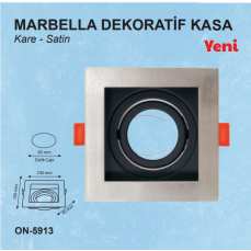 Marbella Dekoratif Kasa Kare Satin + Siyah Renk