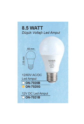 10EN 12 Volt - 24 Volt E-27 Led Ampül